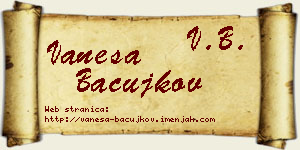 Vanesa Bačujkov vizit kartica